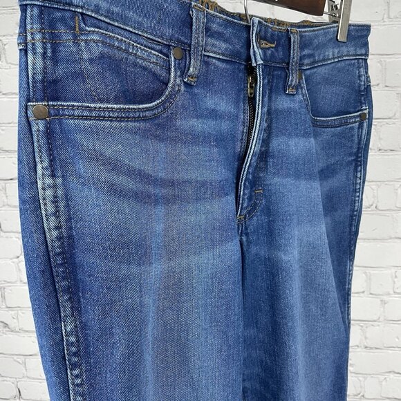 Wrangler Retro Denim High Rise Trouser Boot Flare Stretch Jeans Size 29 (30x27) - Picture 8 of 12